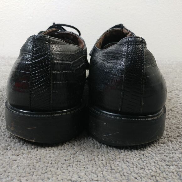Giorgio Brutini Genuine Snake Skin Leather Mens Size 15 Dress Shoes Black - Picture 6 of 13